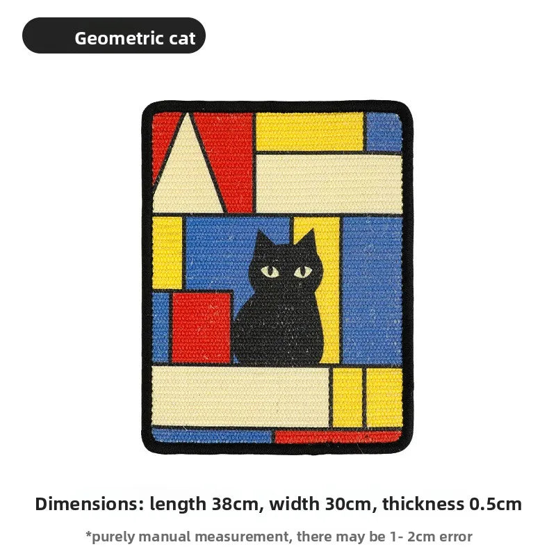 Cat Scratch Mat for Walls & Furniture – Decorative Wall Mounted Scratching Pad