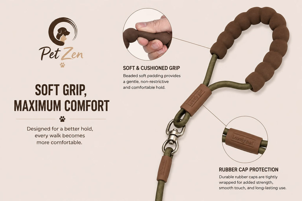 Premium Round Dog Leash – Heavy Duty Durable Rope for Small & Medium Dogs