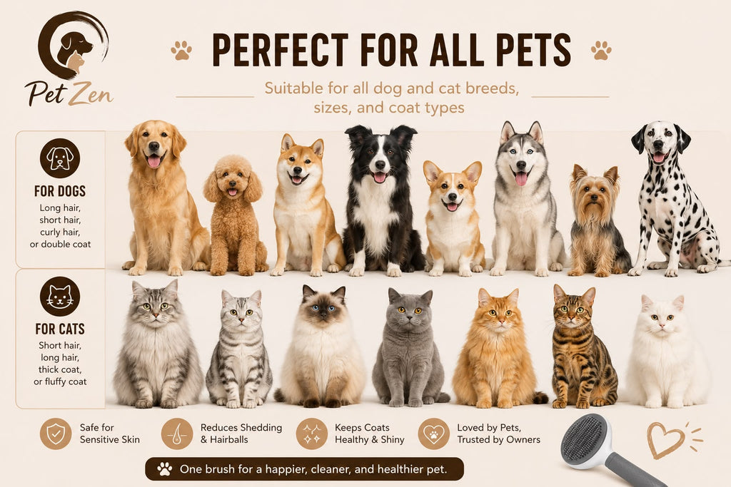 Self-Cleaning Pet Grooming Brush – Deshedding & Hair Removal Brush for Dogs & Cats