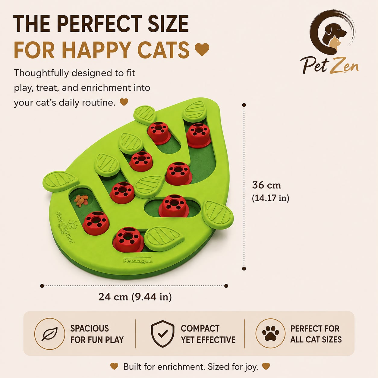 Interactive Cat Puzzle Feeder Toy – Slow Feeder & Treat Dispenser for Mental Stimulation