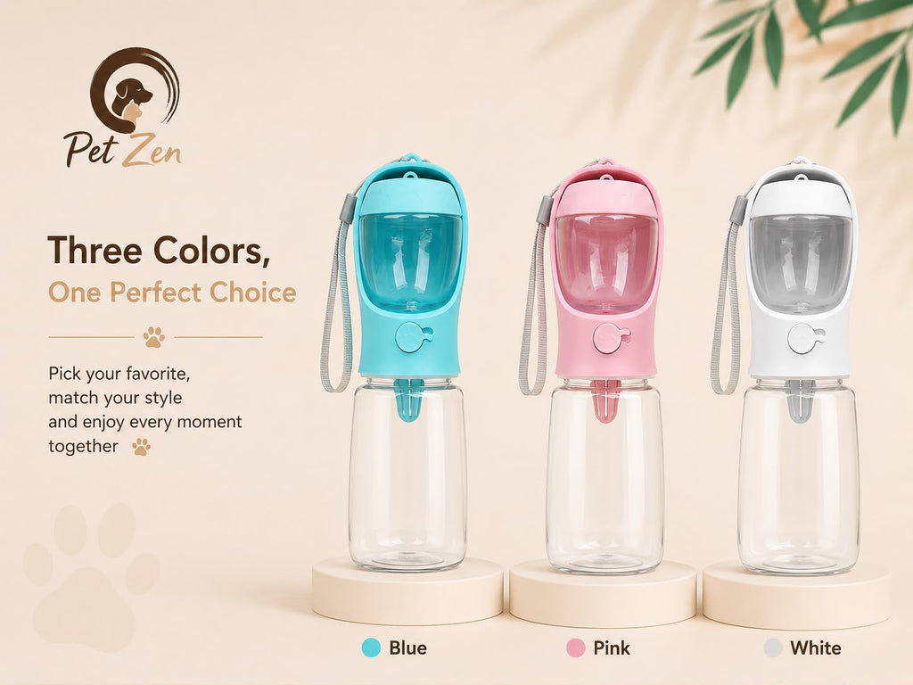 2-in-1 Portable Pet Water Bottle – Food & Water Travel Bottle for Dogs & Cats