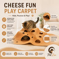Interactive Cheese Cat Play Mat – Hide & Seek Felt Activity Mat for Indoor Cats
