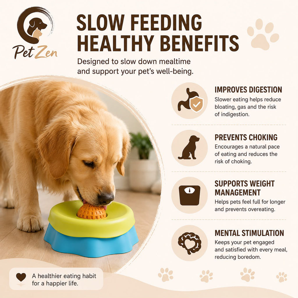 Anxiety Relief Slow Lick Bowl for Dogs & Cats | Interactive Slow Feeder | Calming Enrichment Toy | Dishwasher Safe