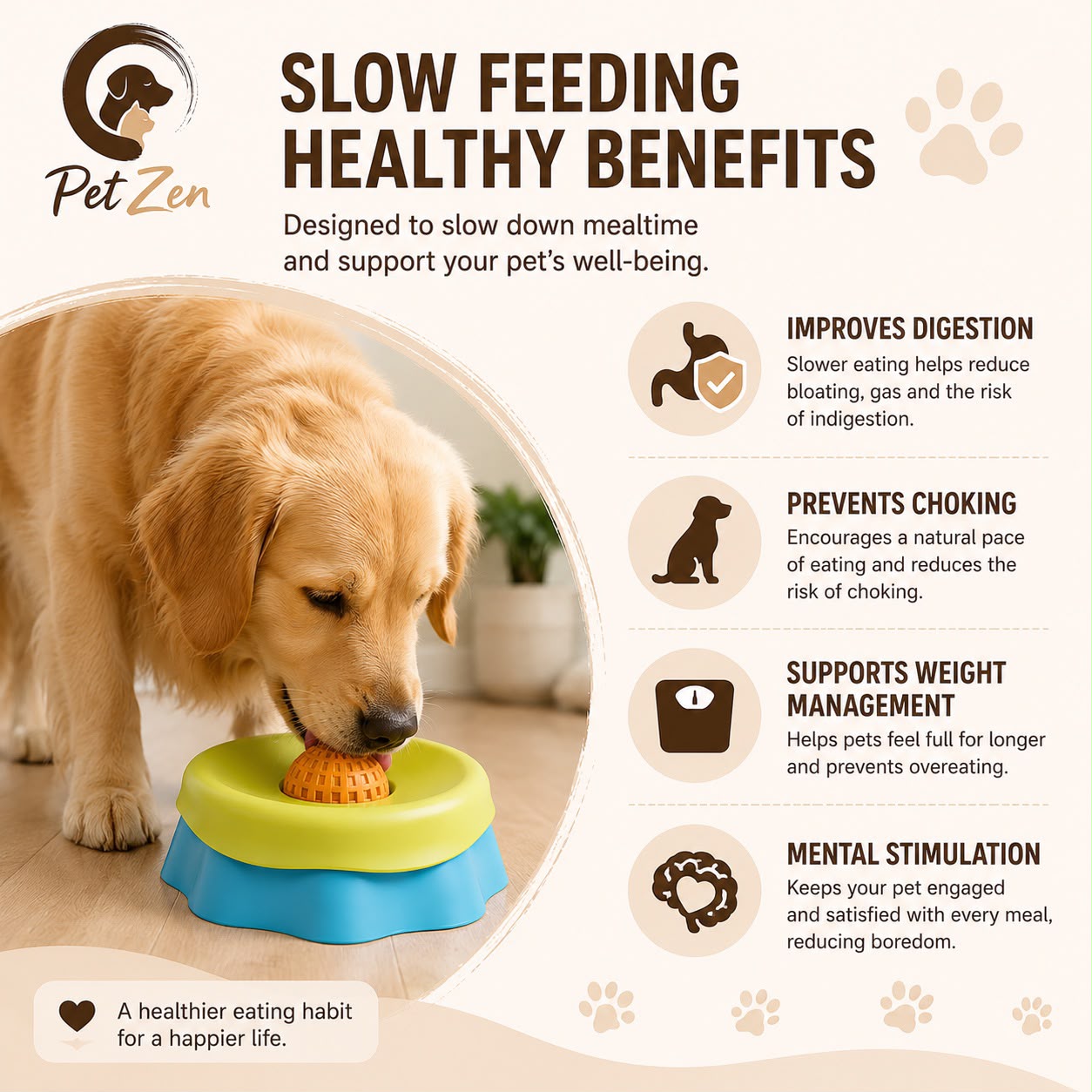 Anxiety Relief Slow Lick Bowl for Dogs & Cats | Interactive Slow Feeder | Calming Enrichment Toy | Dishwasher Safe