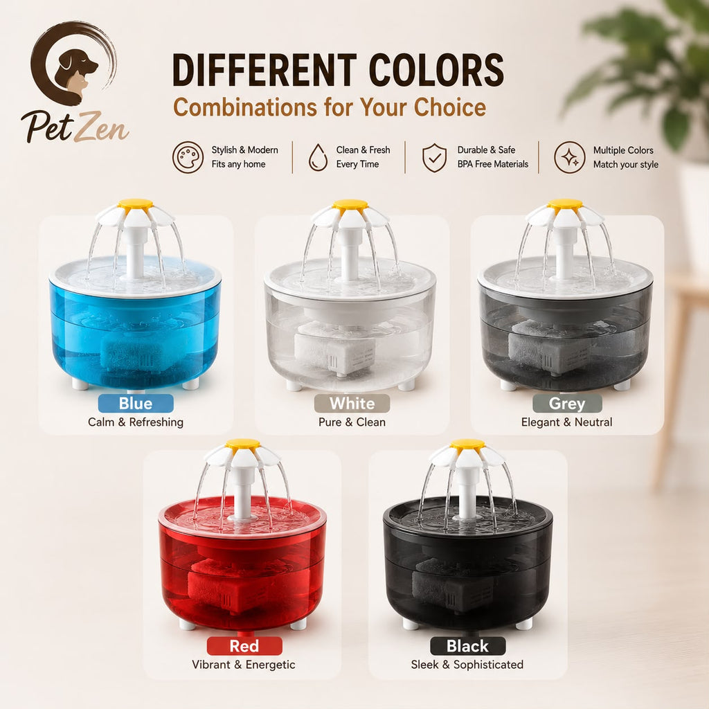 Automatic Cat Water Fountain – 1.8L Ultra-Quiet Filtered Water Dispenser - USB Electric